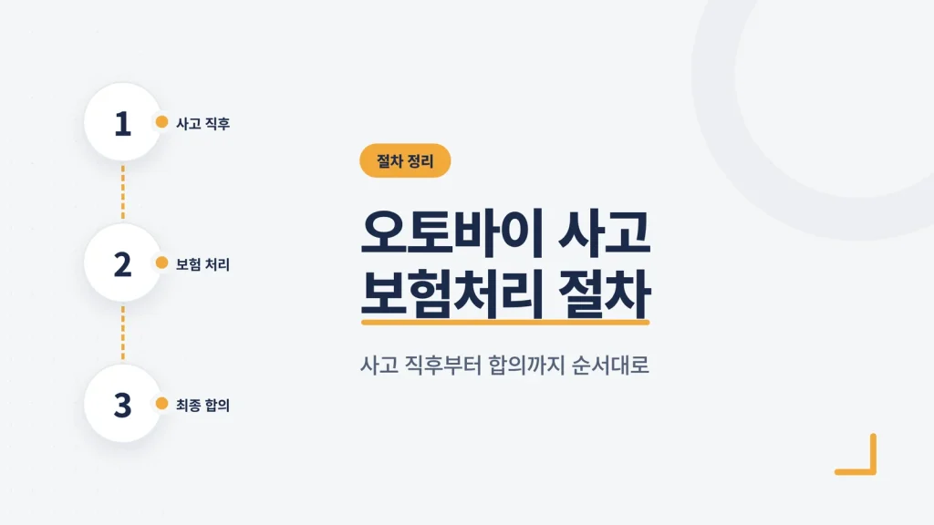 오토바이 사고 보험처리 절차