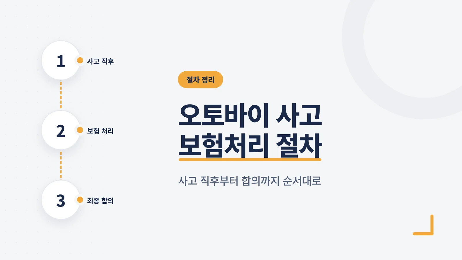 오토바이 사고 보험처리 절차